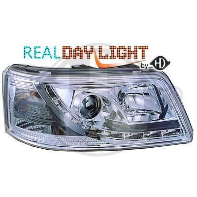 VW Transporter T5 03-09 kirkkaat LED p&auml;iv&auml;najovalot RL87 hyv&auml;ksynn&auml;ll&auml;.