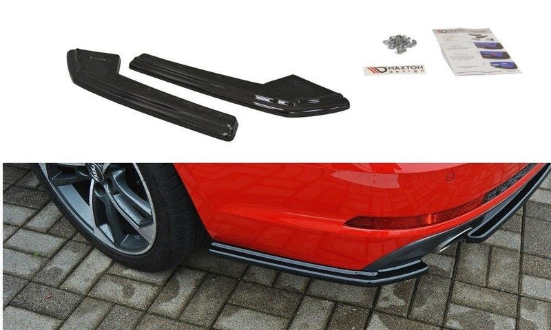 Audi A4 B9 15-18 S-line takapuskurin alle asennettavat lis&auml;lipat / spoilerit Maxton Design