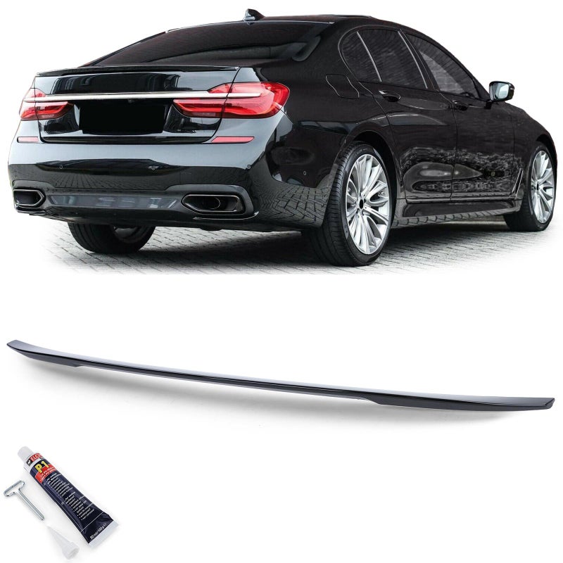 BMW G11 G12 14-22 takaspoileri kiilt&auml;v&auml;n musta